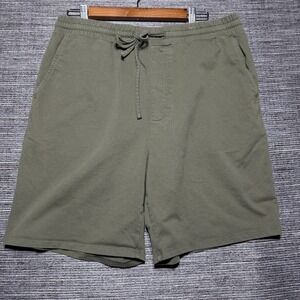 rag & bone Shorts Mens L Olive Green Drawstring Waist Stretch Cotton Casual
